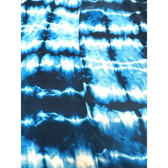 Cotton Express Blue Tie Dye Spaghetti Strap Rayon Hi Lo Blouse Size Small - Picture 8 of 8